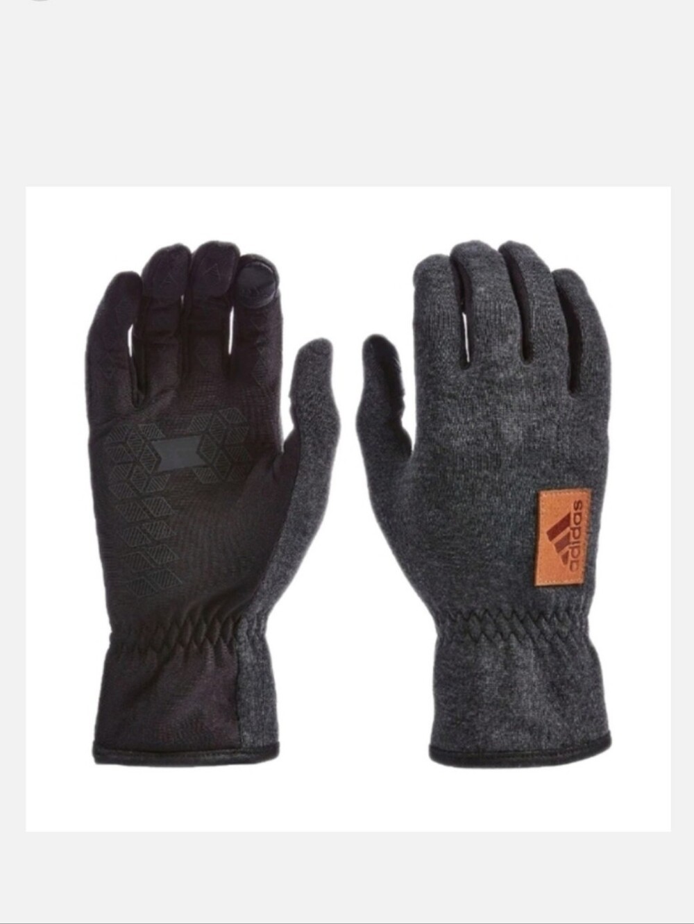 Adidas Edge 2.0 Gloves Mens/Womens M/L Gray/Black $21 NWT
